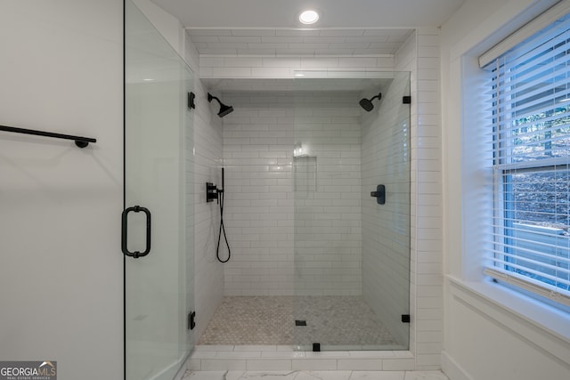 bathroom with walk in shower