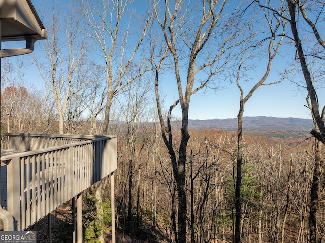 exterior space with a mountain view