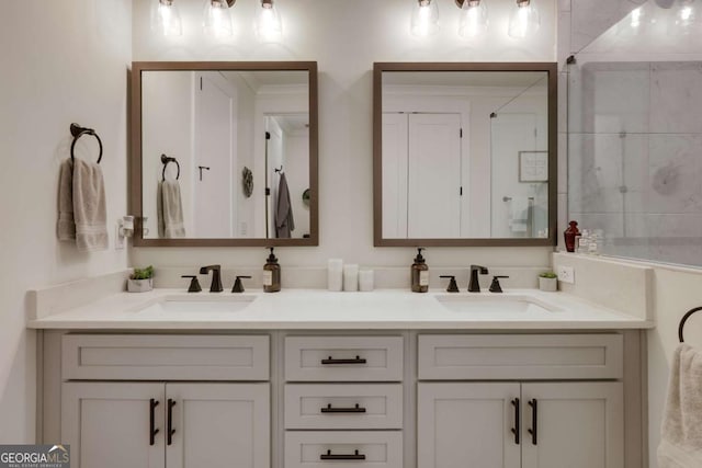 bathroom with vanity