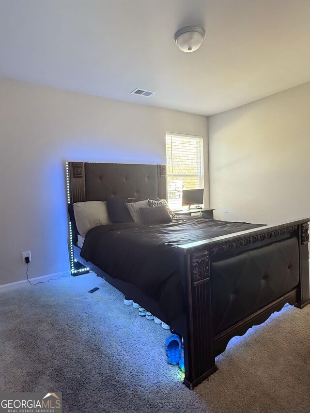 view of carpeted bedroom