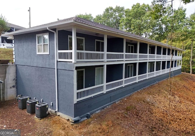 view of home's exterior with central AC