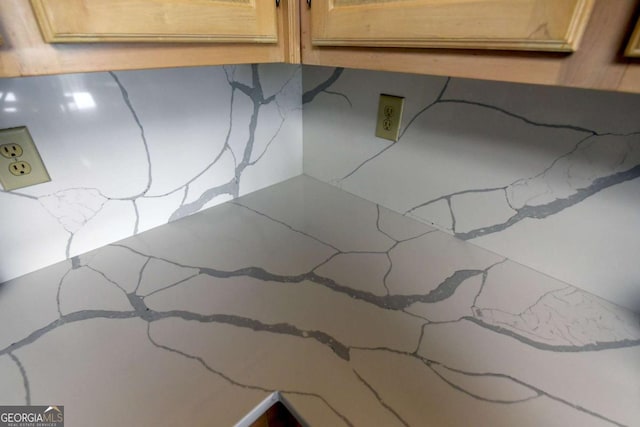 room details with light brown cabinets