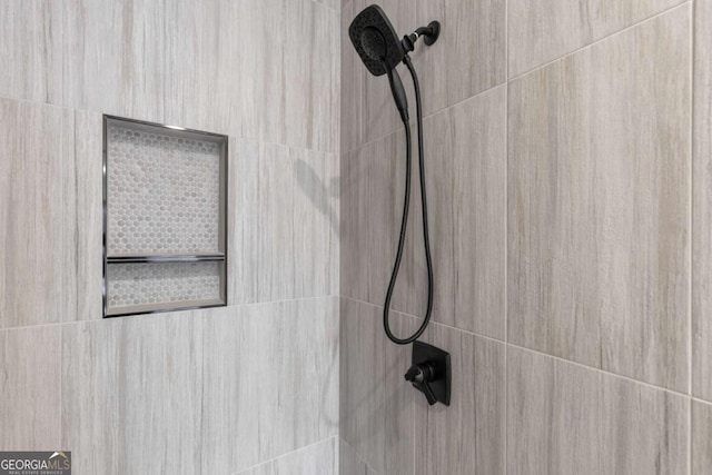 room details with tiled shower