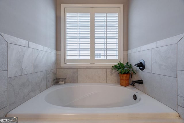 bathroom with a bath