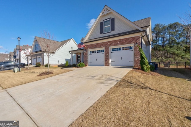 view of front facade with a garage