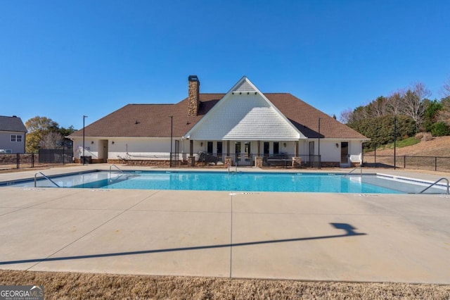 view of pool with a patio