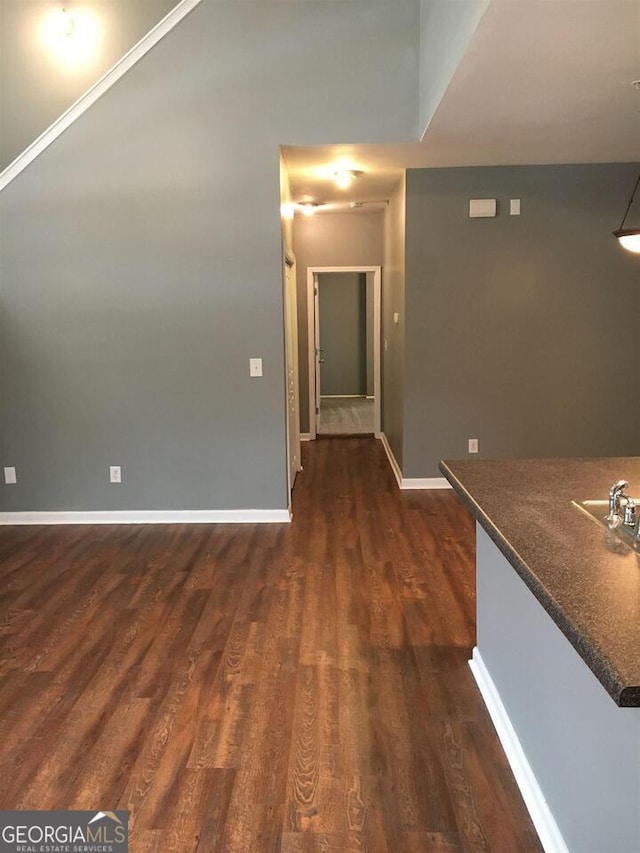 interior space featuring dark hardwood / wood-style flooring