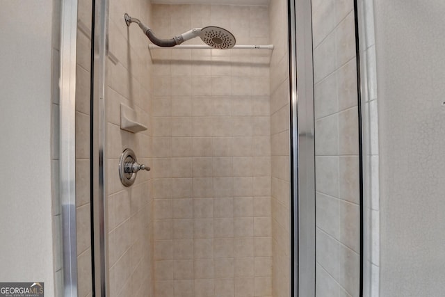 room details with an enclosed shower