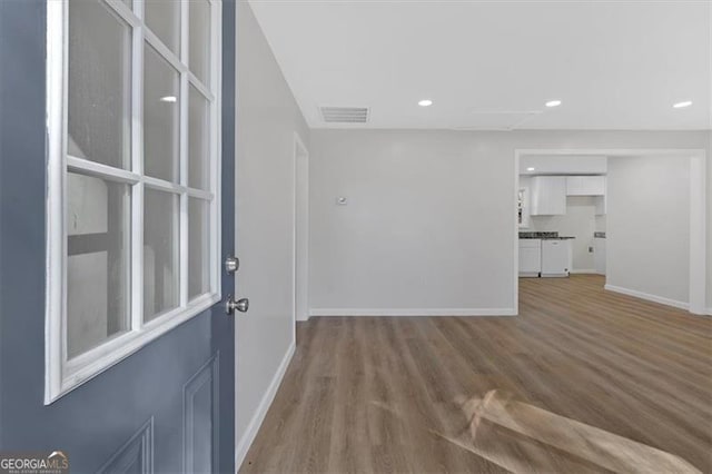 interior space with wood-type flooring