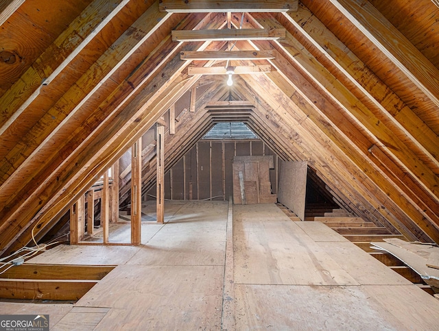 view of attic