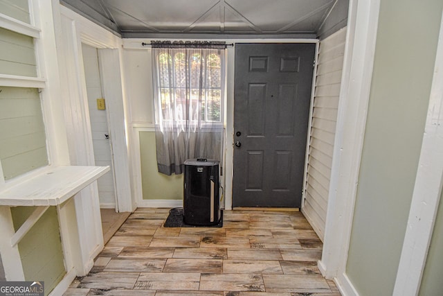 foyer featuring light hardwood / wood-style flooring