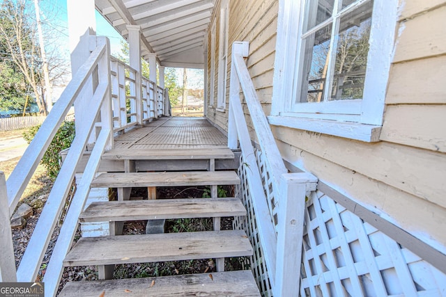 view of staircase