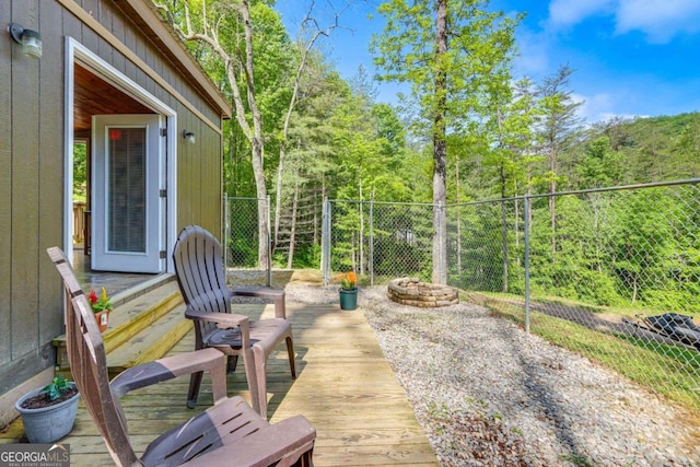 view of patio with a deck