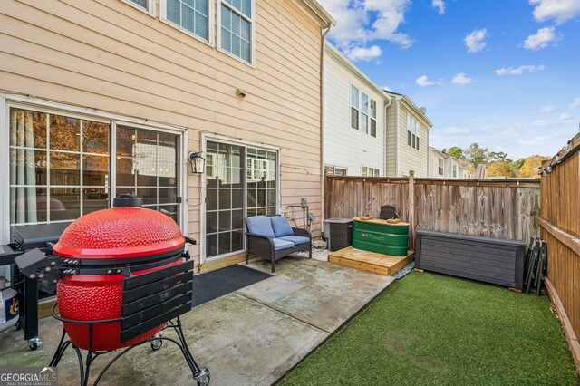 view of patio / terrace featuring a fenced backyard