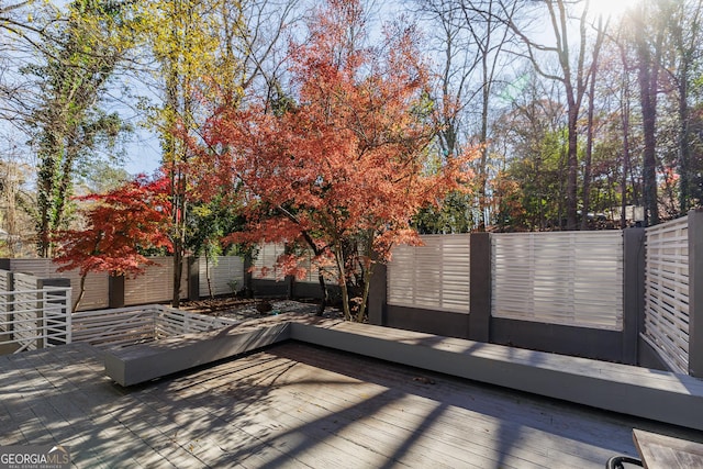 view of wooden deck