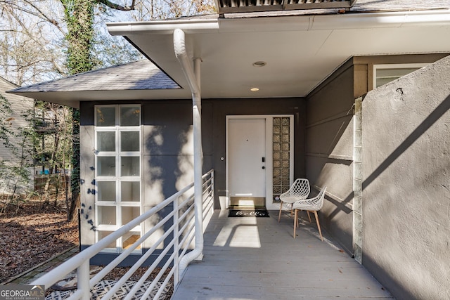 view of doorway to property