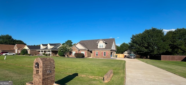 view of front of house with a front yard