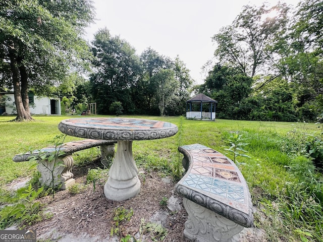 3039 Albany Ave, Waycross, GA 31503 - view of grassy yard with a gazebo