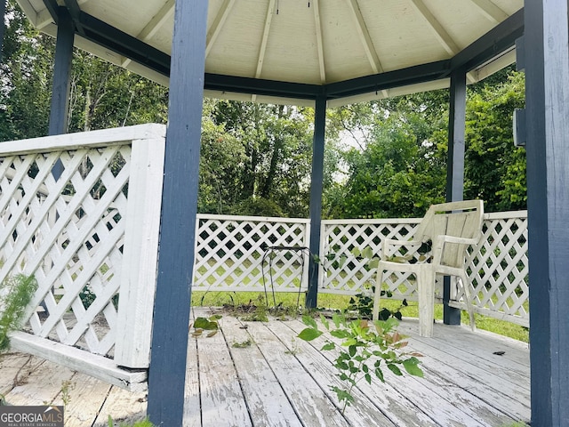 3039 Albany Ave, Waycross, GA 31503 - wooden deck featuring a gazebo