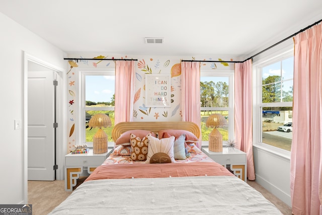 view of carpeted bedroom