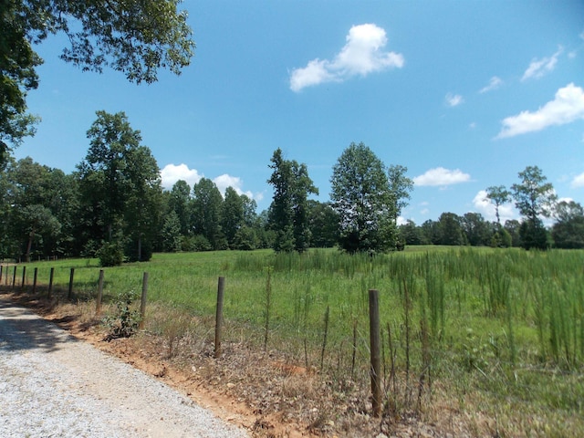 view of street featuring a rural view