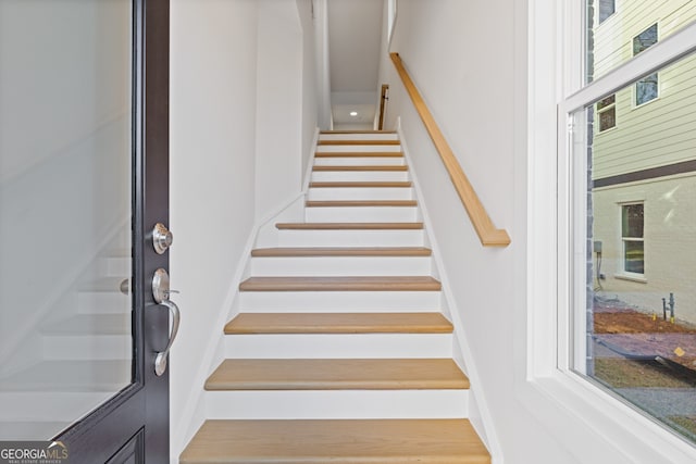 stairway with a healthy amount of sunlight