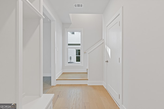 interior space with wood-type flooring