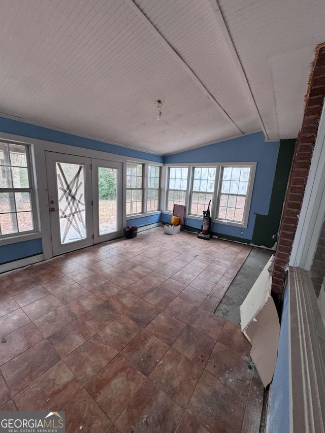 interior space with lofted ceiling