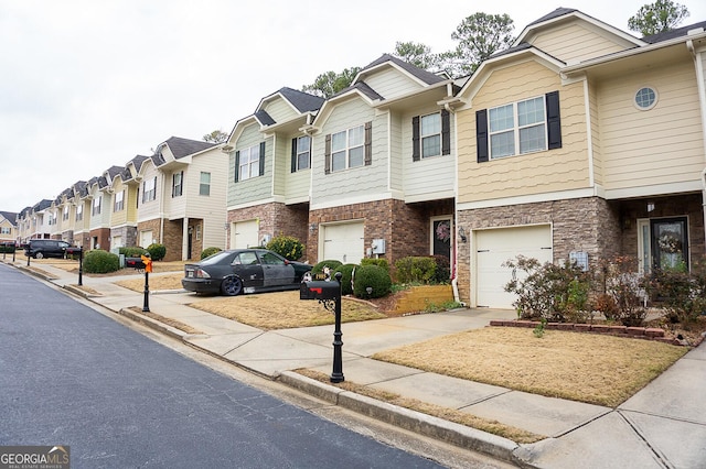 view of property with a garage