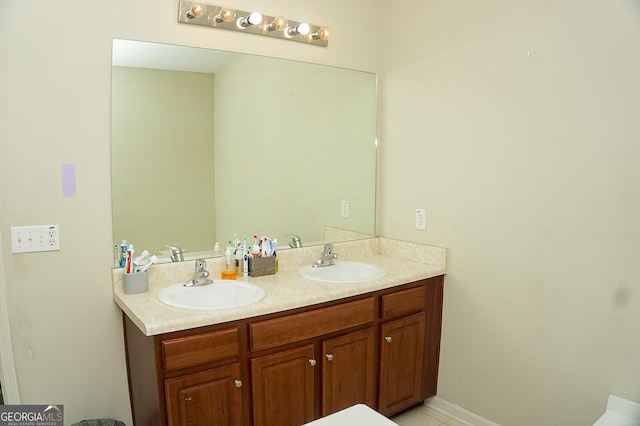 bathroom featuring vanity