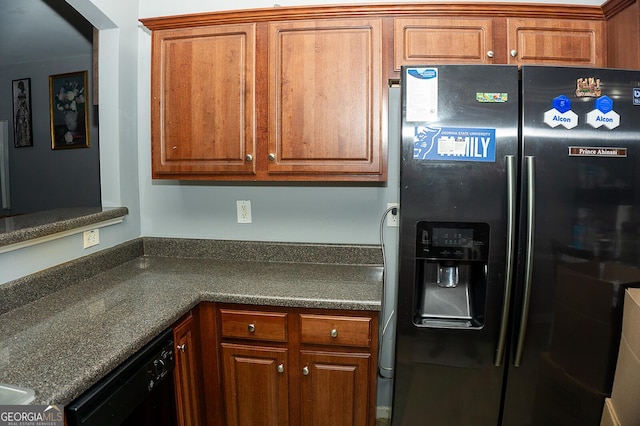 kitchen featuring black appliances