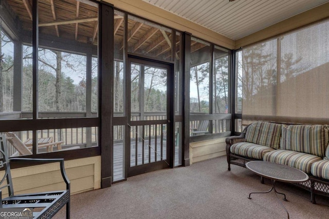 view of sunroom / solarium