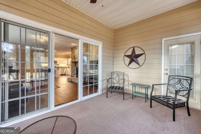 view of sunroom / solarium