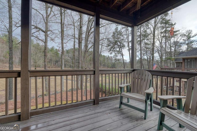 view of wooden terrace