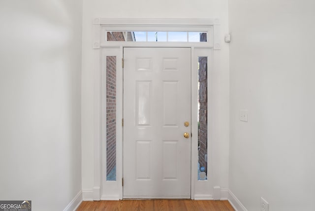 entryway featuring light hardwood / wood-style floors