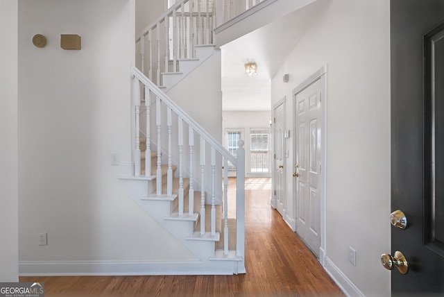 entryway featuring hardwood / wood-style floors