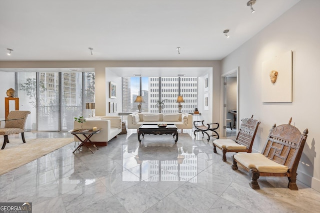 living room with a healthy amount of sunlight