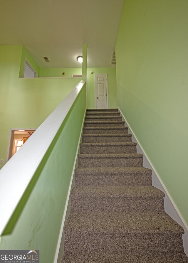 stairs with carpet