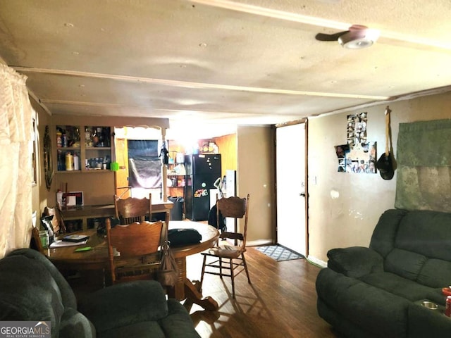 living room featuring wood-type flooring