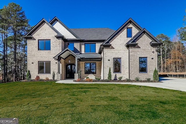 view of front of house with a front yard