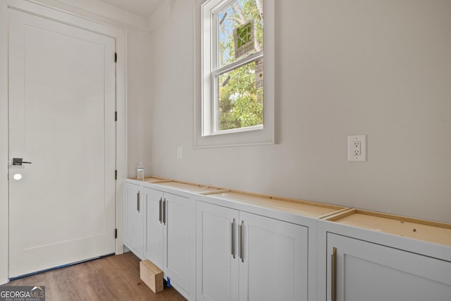 interior space featuring wood-type flooring