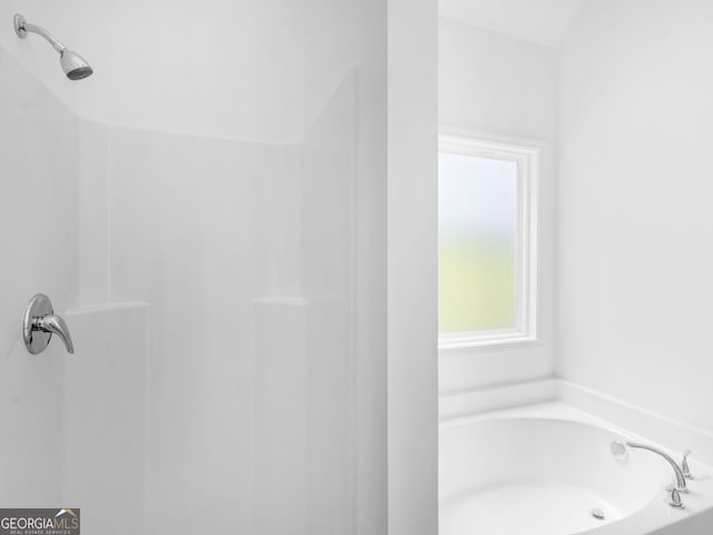1215 White Oak Way, Griffin, GA 30224 - bathroom featuring a bath and a shower