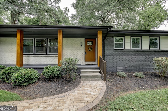 view of front of home with a porch