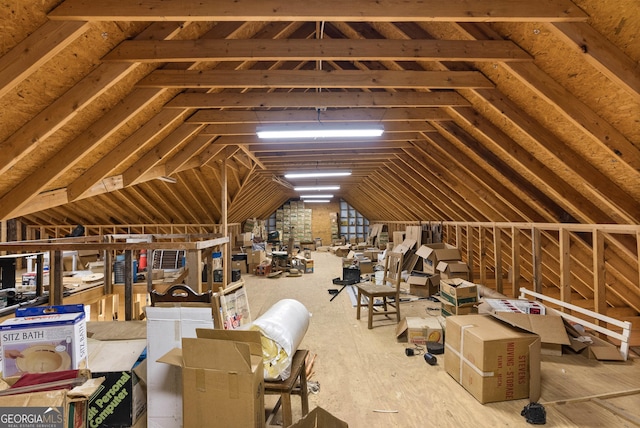 view of attic