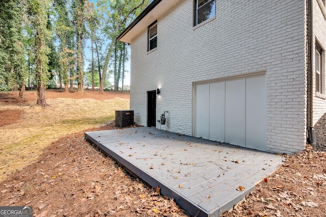 view of property exterior featuring central air condition unit