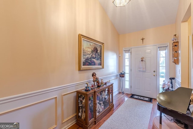 entryway featuring hardwood / wood-style floors