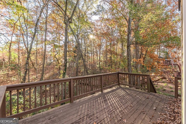 view of wooden deck