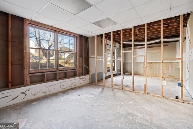 miscellaneous room featuring a paneled ceiling