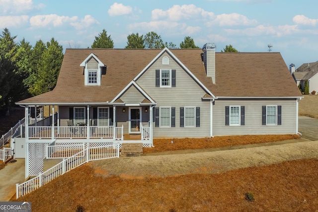 view of front facade with covered porch