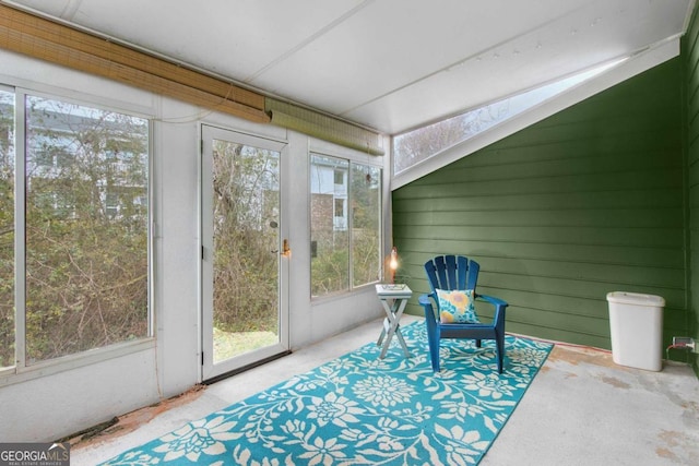 sunroom featuring a skylight